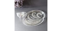 Lunch set Federal Glass Co. Homestead cristal Snack Set